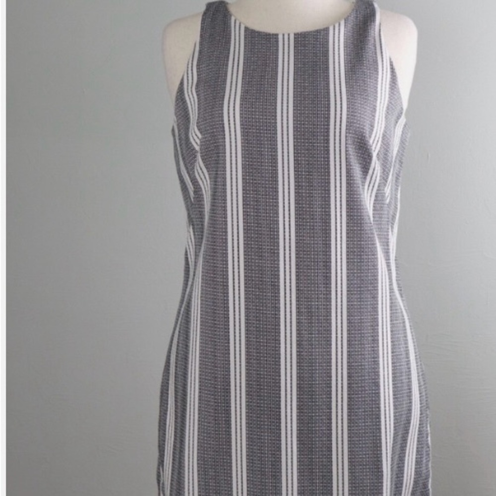 Ann Taylor Black and White Patterned Dress